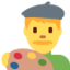 Man Artist emoji on X / Twitter