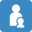 Emoji Família: homem e menina no X / Twitter