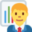 Emoji Pekerja pejabat lelaki pada X / Twitter