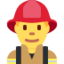 Man Firefighter emoji on X / Twitter