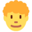 Emoji Uomo: capelli ricci su X / Twitter