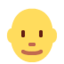 Emoji Uomo: calvo su X / Twitter