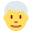 Mann: weißes Haar-Emoji auf X / Twitter