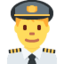 Emoji Pilota uomo su X / Twitter