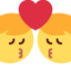 Emoji Bacio tra coppia: uomo e uomo su X / Twitter