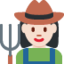 Emoji Contadina: carnagione chiara su X / Twitter