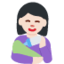 Emoji Wanita menyusui bayi: warna kulit cerah di X / Twitter