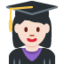 Woman Student: Light Skin Tone emoji on X / Twitter