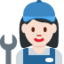 אימוג'י מכונאית: גוון עור בהיר ב-X / Twitter