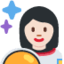 X / Twitter의 여자 우주비행사: 하얀 피부 이모지