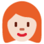 Emoji Femme : peau claire et cheveux roux sur X / Twitter