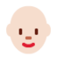 Woman: Light Skin Tone, Bald emoji on X / Twitter