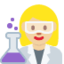 Emoji Cientista mulher: pele morena clara no X / Twitter