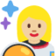 Emoji Astronauta donna: carnagione abbastanza chiara su X / Twitter