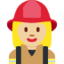 Woman Firefighter: Medium-Light Skin Tone emoji on X / Twitter
