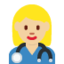 Emoji Mulher profissional da saúde: pele morena clara no X / Twitter