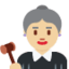 Emoji Hakim wanita: warna kulit cerah-sedang di X / Twitter