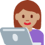 Emoji Tecnóloga: pele morena no X / Twitter