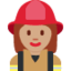 Emoji Ahli bomba wanita: ton kulit sederhana pada X / Twitter