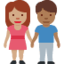 Woman and Man Holding Hands: Medium Skin Tone, Medium-Dark Skin Tone emoji on X / Twitter
