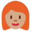 Woman: Medium Skin Tone, Red Hair emoji on X / Twitter