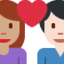 Couple with Heart: Woman, Man, Medium Skin Tone, Light Skin Tone emoji on X / Twitter