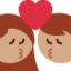 Kiss: Woman, Man, Medium Skin Tone emoji on X / Twitter
