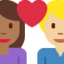 Couple with Heart: Woman, Man, Medium-Dark Skin Tone, Medium-Light Skin Tone emoji on X / Twitter