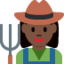 Woman Farmer: Dark Skin Tone emoji on X / Twitter