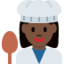 Woman Cook: Dark Skin Tone emoji on X / Twitter