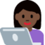 Woman Technologist: Dark Skin Tone emoji on X / Twitter