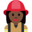 Woman Firefighter: Dark Skin Tone emoji on X / Twitter