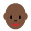 Emoji Donna: carnagione scura e calvo su X / Twitter