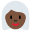 Emoji Donna: carnagione scura e capelli bianchi su X / Twitter