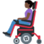 Woman in Motorized Wheelchair: Dark Skin Tone emoji on X / Twitter