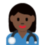 Gezondheidsmedewerkster: donkere huidskleur-emoji op X / Twitter