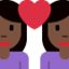 Couple with Heart: Woman, Woman, Dark Skin Tone emoji on X / Twitter
