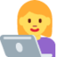 Emoji Ahli teknologi wanita pada X / Twitter
