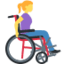 Woman in Manual Wheelchair Facing Right emoji on X / Twitter
