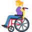 Frau in manuellem Rollstuhl-Emoji auf X / Twitter