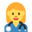Emoji Operatrice sanitaria su X / Twitter