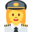 Emoji Pilota donna su X / Twitter