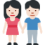 Woman and Man Holding Hands: Light Skin Tone emoji on X / Twitter