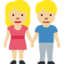 Emoji Pria dan wanita bergandengan: warna kulit cerah-sedang di X / Twitter