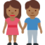 Woman and Man Holding Hands: Medium-Dark Skin Tone emoji on X / Twitter