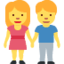 Emoji Lelaki dan wanita berpegangan tangan pada X / Twitter