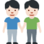 อีโมจิ ชาย-ชายจับมือ: โทนผิวสีขาว บน X / Twitter