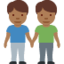 Men Holding Hands: Medium-Dark Skin Tone emoji on X / Twitter