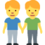 Händchen haltende Männer-Emoji auf X / Twitter