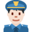 Polizist: helle Hautfarbe-Emoji auf X / Twitter